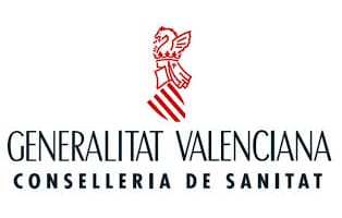 logo generalitat valenciana,perteneciente a conselleria de sanidad universal y salud pública.